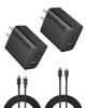 Anker iPhone 1716 Charger 2Pack 20W Fast USB C Charger Block for iPhone 1616 Pro Max15 SeriesiPad Pro and More Black 2 P