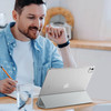 Mastten for iPad Pro 13 Inch Case 2024 M4 Slim Trifold Stand iPad 13 Pro Case Hard PC Translucent Back Shell Cover for i