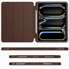 iMieet iPad Pro 13 Inch Case M5M4 20252024 with Pencil Holder Trifold Stand Smart Case with Soft TPU Back Auto WakeSleep