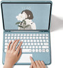 AnMengXinLing Galaxy Tab S10 PlusS9 Plus Keyboard Case with Touchpad Round Keys Detachable Bluetooth Keyboard Leather Fo
