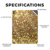 Glossy Glitter Skin Compatible with Apple iPad Pro 13 M4 2024 Gold Dazzle Premium 3M Vinyl Protective Wrap Decal Cover E