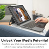 Macally iPad Pro 11 Inch Case with Keyboard and Track Pad 2024 Gen 7 iPad Pro 11 Inch M4 Case with Keyboard Backlit Mult