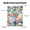 Glossy Glitter Skin Compatible with Apple iPad Pro 11 M4 2024 Sticker Bomb Premium 3M Vinyl Protective Decal Cover Easy