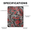 Glossy Glitter Skin Compatible with Apple iPad Pro 11 M4 2024 Red Hip Hop Premium 3M Vinyl Protective Wrap Decal Cover E