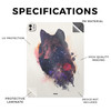 Glossy Glitter Skin Compatible with Apple iPad Pro 13 M4 2024 Universal Wolf Premium 3M Vinyl Protective Decal Cover Eas