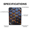 Skin Compatible with Apple Smart Folio for iPad Pro 11inch M4 2024 Lava Hex Premium 3M Vinyl Protective Wrap Decal Cover