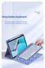 Keyboard Case for iPad Air 11 inch 2025M32024M2Air 5Air 4 with Pencil Holder Cute Candy Color Round Key Detachable Keybo
