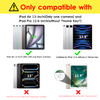 VIKESI for iPad Pro 129 Case 6th5th4th3rd Generation 2022202120202018Clear Back CoverBuiltin Pencil HolderAuto SleepWake