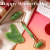 BAIMEI IcyMe Gua Sha & Jade Roller Facial Tools Face Roller and Gua Sha Set for Puffiness and Redness Reducing Skin Care Routine, Self Care Gift for