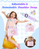 Wazzasoft for Samsung Galaxy Tab S6 lite Case 104 Girls Cute Women Cartoon Kawaii Purple 3D Design Cover with Rotating S