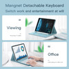 QIYIBOCASE Galaxy Tab S6 Lite 202420222020 Keyboard Case with S Pen Holder Magnetic Detachable Round Keys Keyboard Case