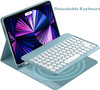 QIYIBOCASE for iPad Mini7 A17 ProMini 6 Keyboard Case Cute Round Keys Detachable Wireless Keyboard with Slim Cover and P