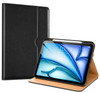 VIKESI Case for iPad Air 13 inch M3 2025 M2 2024Premium Leather FolioApple Pencil HolderAuto SleepWakeStand Cover Black