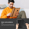 VIKESI Case for iPad Air 13 inch M3 2025 M2 2024Premium Leather FolioApple Pencil HolderAuto SleepWakeStand Cover Black