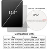 JETech Case for iPad Pro 129Inch 2022202120202018 with Pencil Holder Clear Transparent Back Shell Slim Stand Shockproof