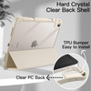 JETech Case for iPad Air 11Inch M3M2 20252024 iPad Air 54 20222020 5th4th with Pencil Holder Clear Transparent Back Slim