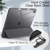 JETech Case for iPad Air 13Inch M3M2 20252024 with Pencil Holder Clear Transparent Back Shell Slim Stand Shockproof Tabl