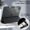 JETech Case for iPad Pro 11Inch M5M4 20252024 6th5th Generation with Pencil Holder Clear Transparent Back Shell Slim Sta