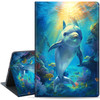 Qindaiwen Case for iPad Pro 11 Inch M5 2025 M4 2024 Slim PU Leather Folio Stand Cover Full Body Protective Shell with Au