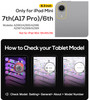 BRAECN for 83 iPad mini 7 A17 Pro 2024 iPad mini 6 2021 Protective Case wScreen Protector Pencil Holder Handle Grip Shou