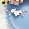 YBSHIN Bride Wedding Hair Pins Silver Flower Hair Pieces Pearl Bridal Hair Accessories for Women and Girls