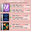 aMZCaSE for iPad Air 13 inch Case with KeyboardM2M3 Folio Magnetic Detachable Stand Cover for iPad Air 13 inch 20242025