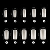 Full Cover Acrylic False Nail Tips, 500PCS Fake Nail Shape Artificial False Nails Tips 10 Sizes with Case for Nail Art Salons and Home DIY (Natural)