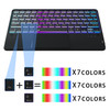 SNOODU for 2024 iPad Pro 11 inch M4 Trackpad Keyboard Case 3 Zone 7 Colors Backlit Detachable Keyboard with Touchpad for