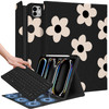 Wazzasoft for iPad Pro 13 inch Case with Keyboard M4 Pencil Holder Folio Women Girls Cute Kawaii Strawberry Unique Desig