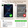 JETech Magnetic Case for iPad Pro 11 Inch 2022202120202018 Model and iPad Air 54 109Inch 20222020 Support Pencil 2nd Gen