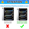 CGFGHHUY for iPad Pro 11 inch Case 2024 M4 Lightweight Protective PU Leather Smart Stand Cover with Auto Wake Sleep Case