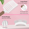 Bsisme Hair Brush, Vented Curved Styling Brush for Faster Blow Drying, Professional Detangling Brush for Women and Men, White