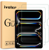 ivoler 2 Pack Screen Protector for iPad Pro 11 Inch 2024 Model 5th Generation M4 Tempered Glass Compatible With Face ID