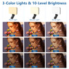 ALTSON 60 LED Portable Selfie Light Video Conference Lighting with Clip Camera Tripod Adapter Rechargeable 2200mAh CRI 9