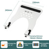 HILLPORT Monitor Arm Laptop Tray Holder Bracket Tablet White 1016 inch Vesa 75 mm and 100 mm Mounting Plate with Sliding
