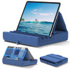 KDD Tablet Pillow Holder Foldable iPad Stand for Lap Bed and Desk Tablet Soft Pad Dock with Pocket Stylus Mount Compatib