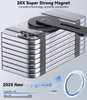 CloudValley Adjustable Laptop Stand Magnetic Phone Holder Aluminum Slim Computer Monitor Side Mount Clip for iPhone MagS