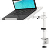 WALI Laptop Desk Mount for 17 inch Notebook Adjustable Single Monitor Arm with Laptop Holder for 32 inch Screen Laptops