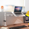 WALI Laptop Desk Mount for 17 inch Notebook Adjustable Single Monitor Arm with Laptop Holder for 32 inch Screen Laptops
