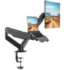 Suptek Monitor Laptop Mount Stand 2 in 1 Function Dual Monitor Arms Desk Mount for 1318 Notebook and 1732 Monitor with L