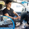 MountIt Car Laptop Mount NoDrill Passenger Seat Vehicle Stand for Up to 17 Laptops Tablets Full Motion with Lockable Joi