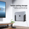 ELETIUO Wall Under Desk Laptop Mount Holder with Adhesive Screws in102 26 mm ThickAntiScratch PadsUniversal for MacBooks