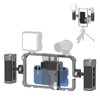 ULANZI Universal Phone Video Rig Kit with Handles Aluminum Handheld Stabilizer Phone Video Filmmaking Grip for Video Mak