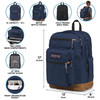 JanSport Cool Backpack with 15inch Laptop Sleeve Large Computer Bag Rucksack with 2 Compartments Ergonomic Straps Misty