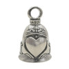 Guardian Bell Claddagh Good Luck Bell wKeyring Black Velvet Gift Bag Motorcycle Bell LeadFree Pewter Made in USA