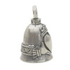 Guardian Bell Claddagh Good Luck Bell wKeyring Black Velvet Gift Bag Motorcycle Bell LeadFree Pewter Made in USA