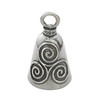 Guardian Bell Triskele Good Luck Bell wKeyring Black Velvet Gift Bag Motorcycle Bell LeadFree Pewter Made in USA