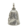 Guardian Bell Dog Paw Good Luck Bells wKeyring Black Velvet Gift Bag Motorcycle Bell Hiking Bear Warning LeadFree Pewter