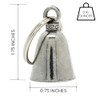 Guardian Bell Fck Off Good Luck Bell wKeyring Black Velvet Gift Bag Motorcycle Bell LeadFree Pewter Good Luck Gift Bike