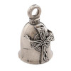 Guardian Bell Celtic Cross Good Luck Bell wKeyring Black Velvet Gift Bag Motorcycle Bell LeadFree Pewter Good Luck Gift
